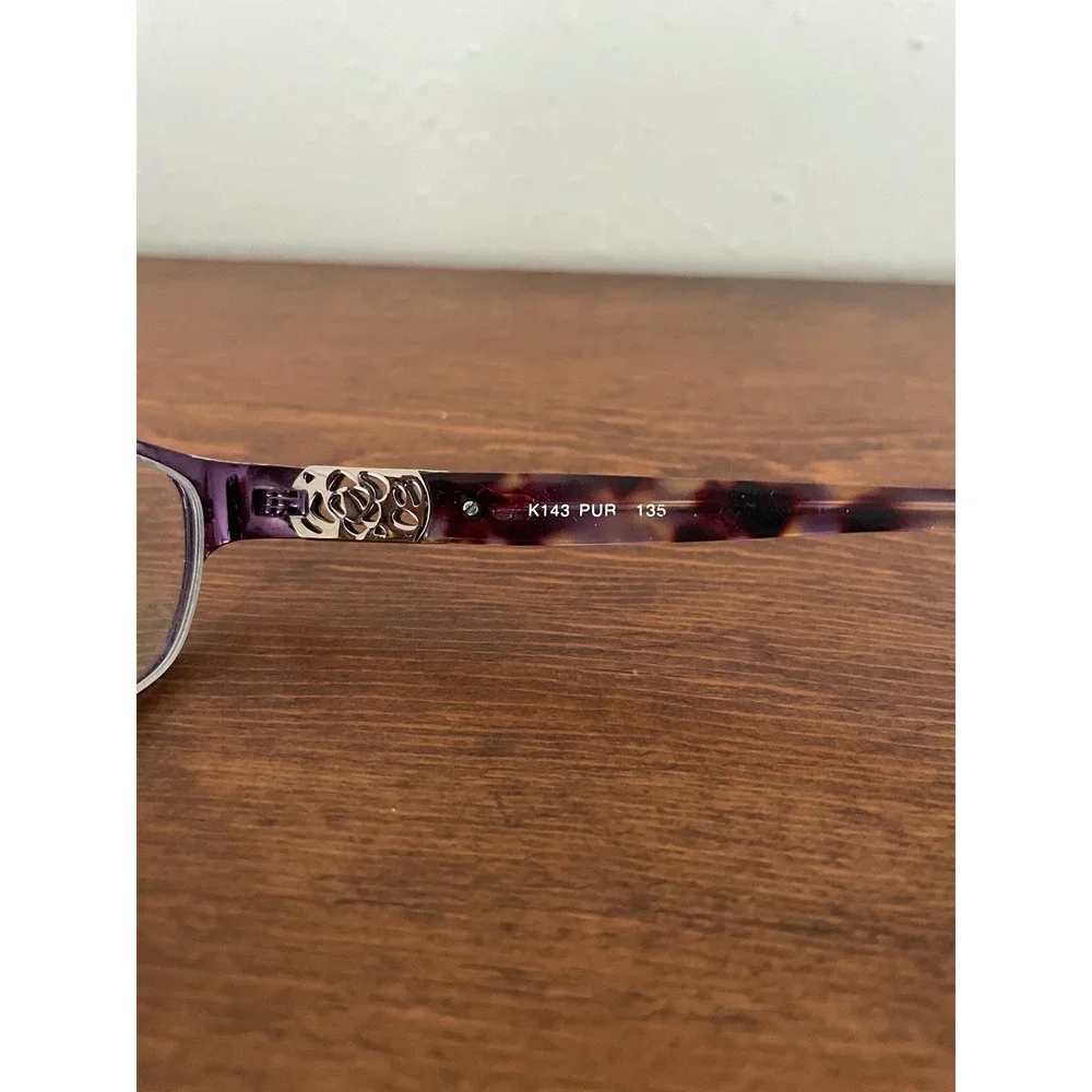 Kay Unger K143 Eyeglasses‎ Purple Tortoiseshell FRAMES ONLY Tortoise 52-17-135